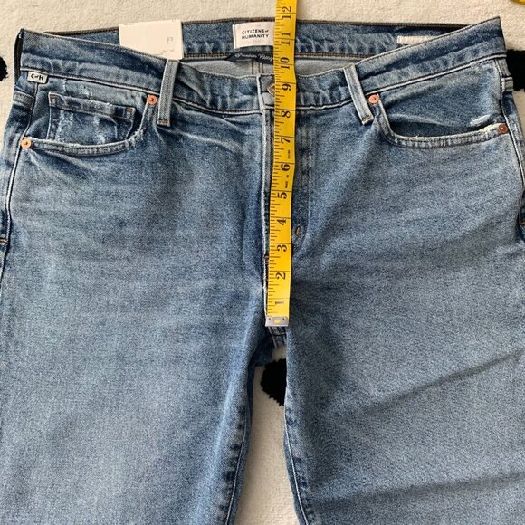 Citizens of Humanity Ella Jeans Mid Rise Slim Crop Light Wash Denim New - Picture 13 of 16